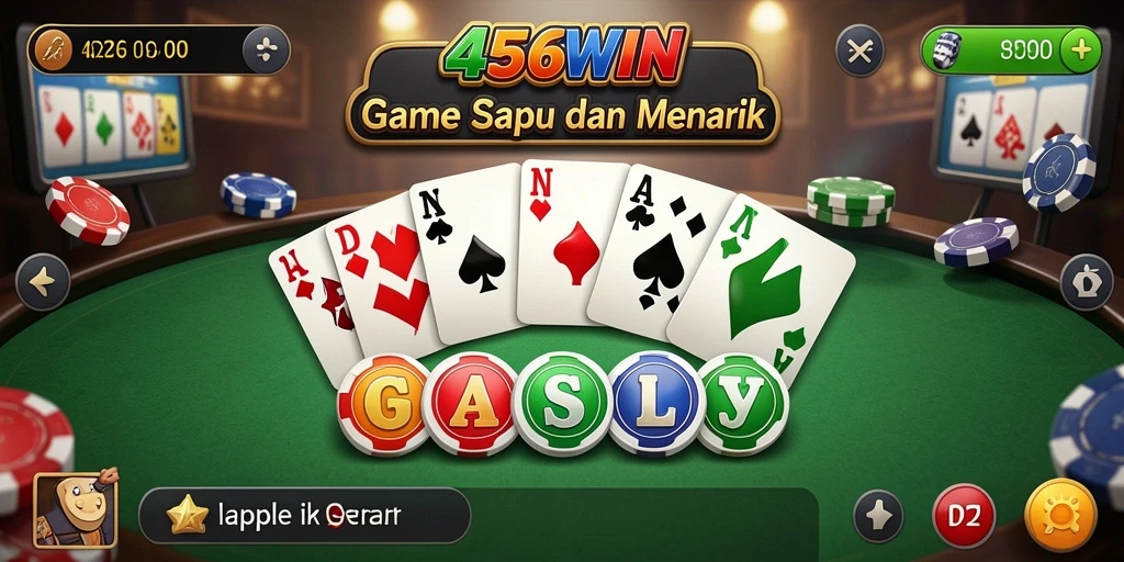 Screenshot gameplay utama 456WIN menampilkan aksi seru Gaple.