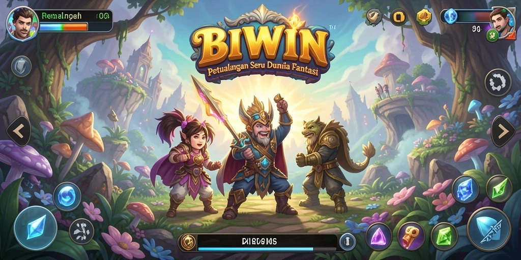 Screenshot gameplay BIWIN menampilkan petualangan seru di dunia fantastis.