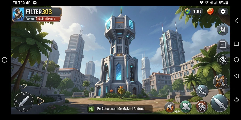 Tampilan gameplay FILTER303 yang seru dan menantang dalam Tower Defense.