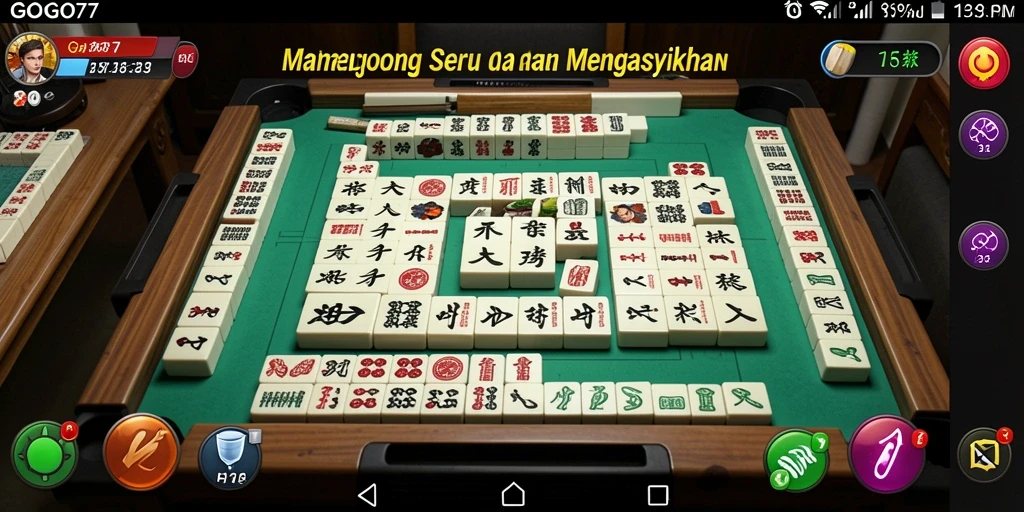 Tampilan gameplay Mahjong yang mengasyikkan dan penuh warna di GOGO77.