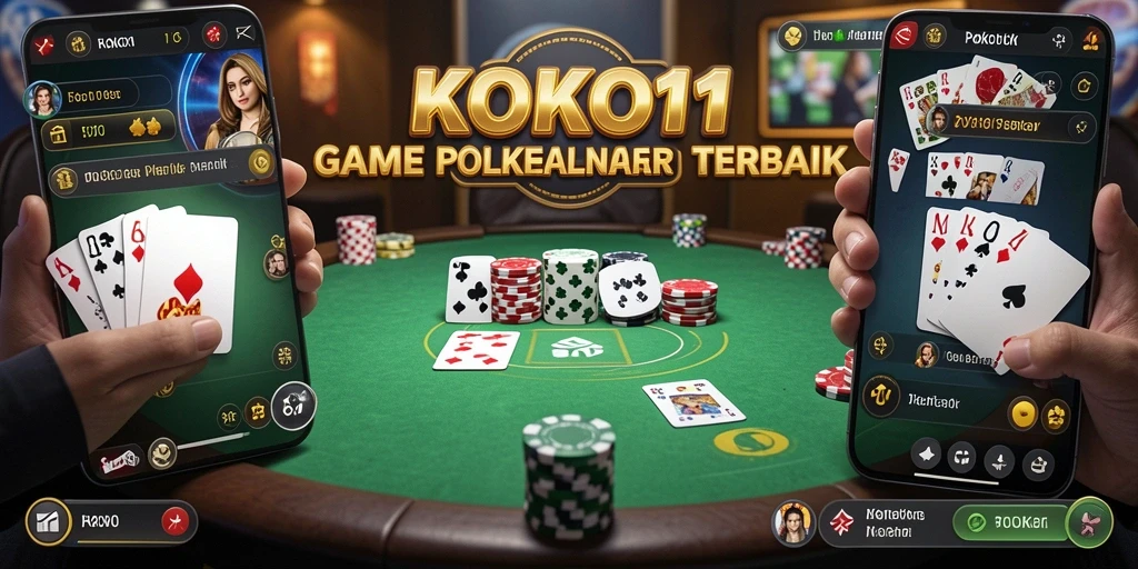 Tampilan gameplay menegangkan dari KOKO11 saat bermain poker.