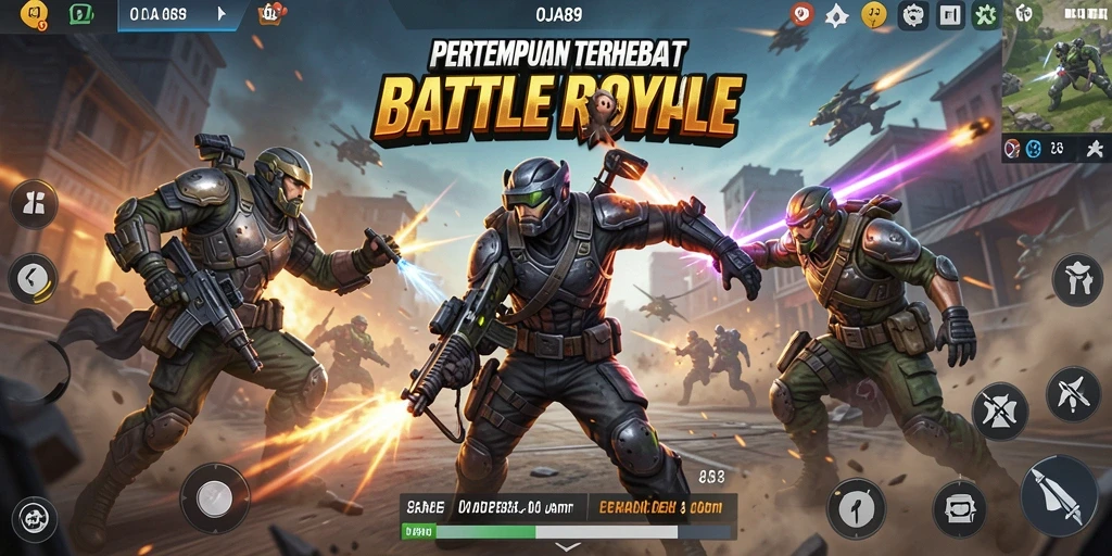 Screenshot gameplay OJA89 yang menunjukkan aksi seru Battle Royale.