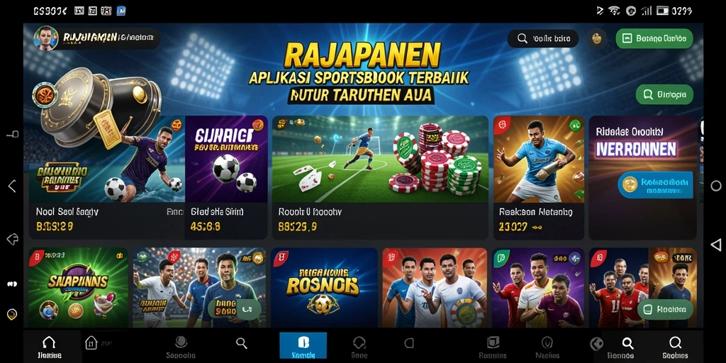 Tampilan gameplay RAJAPANEN saat bertaruh pada olahraga.
